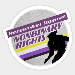 Nonbinary Rights Werewolf Sticker